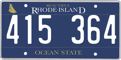 RI license plate 415364