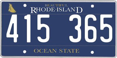 RI license plate 415365