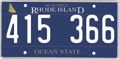 RI license plate 415366