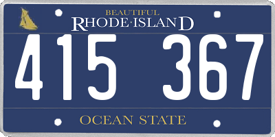 RI license plate 415367