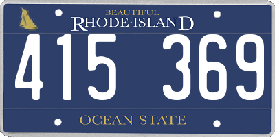 RI license plate 415369