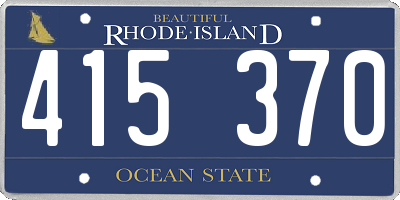 RI license plate 415370