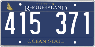 RI license plate 415371