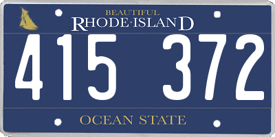 RI license plate 415372