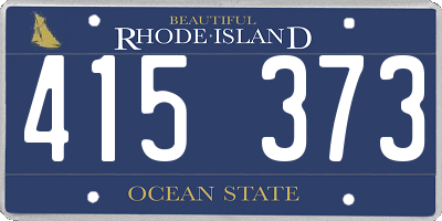 RI license plate 415373