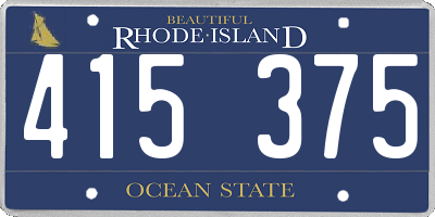 RI license plate 415375