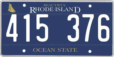 RI license plate 415376