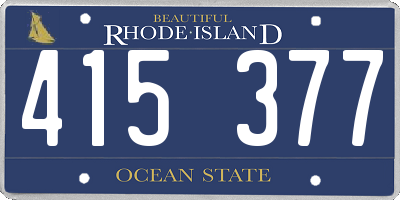RI license plate 415377