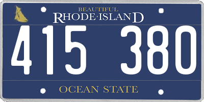 RI license plate 415380