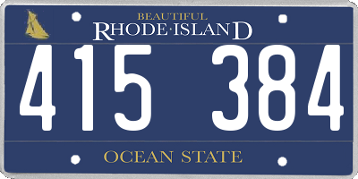 RI license plate 415384