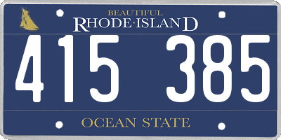 RI license plate 415385