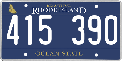 RI license plate 415390