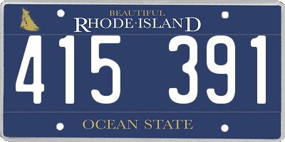 RI license plate 415391