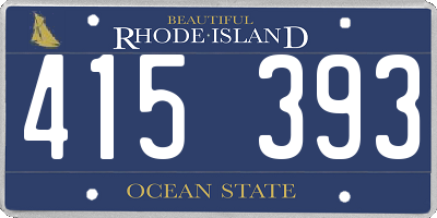 RI license plate 415393
