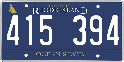 RI license plate 415394