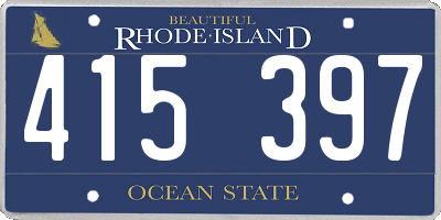 RI license plate 415397