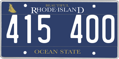 RI license plate 415400