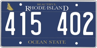 RI license plate 415402