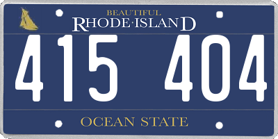 RI license plate 415404