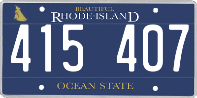 RI license plate 415407