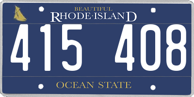 RI license plate 415408