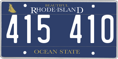 RI license plate 415410
