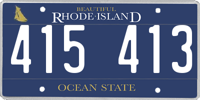 RI license plate 415413