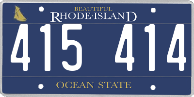 RI license plate 415414