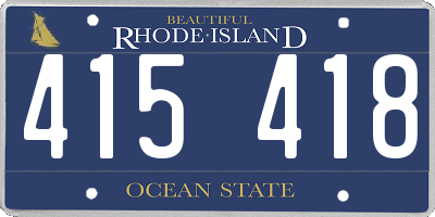 RI license plate 415418