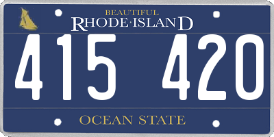 RI license plate 415420