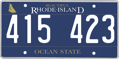 RI license plate 415423