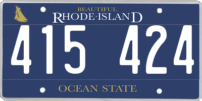 RI license plate 415424