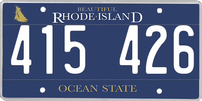 RI license plate 415426