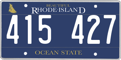 RI license plate 415427