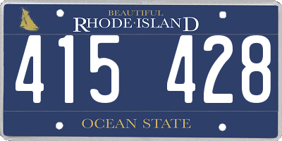 RI license plate 415428