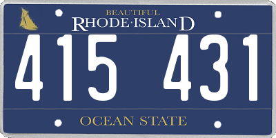 RI license plate 415431