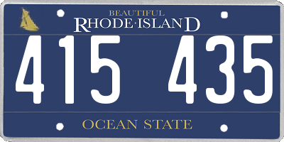 RI license plate 415435