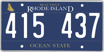RI license plate 415437