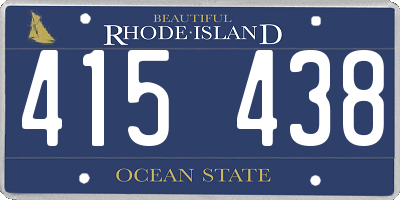 RI license plate 415438