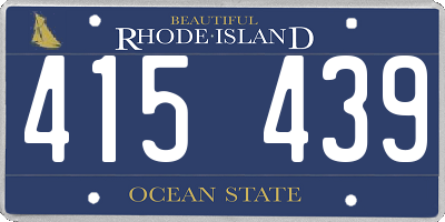 RI license plate 415439
