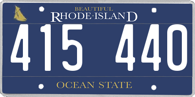 RI license plate 415440