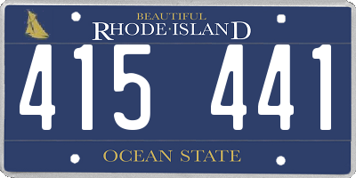 RI license plate 415441