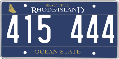 RI license plate 415444