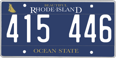 RI license plate 415446