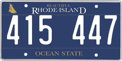 RI license plate 415447