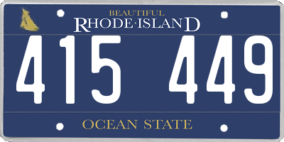 RI license plate 415449