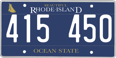 RI license plate 415450