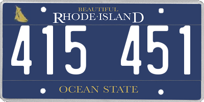 RI license plate 415451