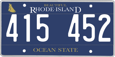RI license plate 415452