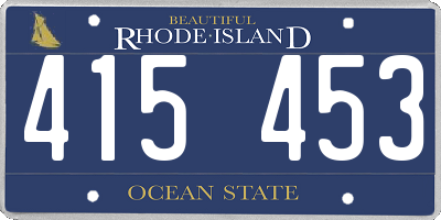 RI license plate 415453